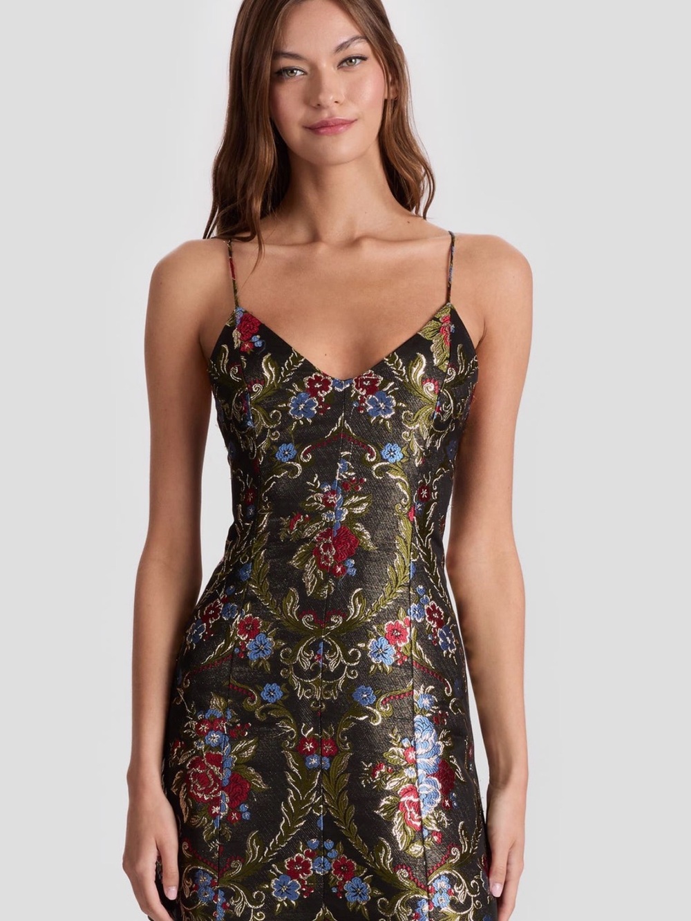 NWT Alice + Olivia Tayla Floral Jacquard Lantern Mini Dress | Size 12